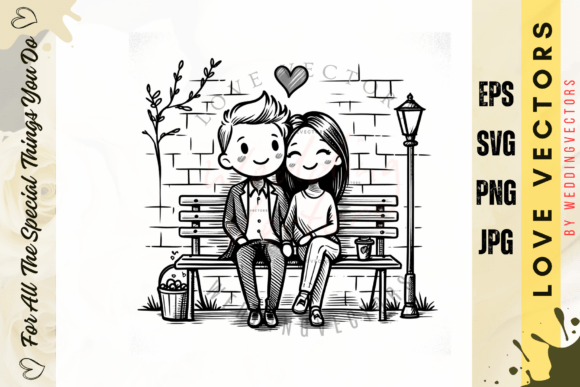 Capturing Matrimonial Bliss with Wedding Couple and Love Vectors - C708