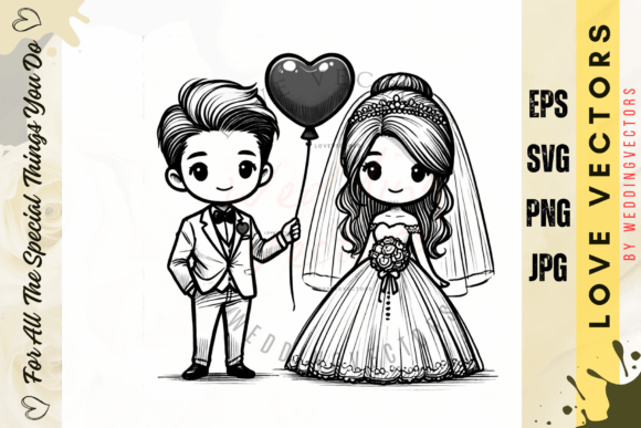 Capturing Matrimonial Bliss with Wedding Couple Vectors