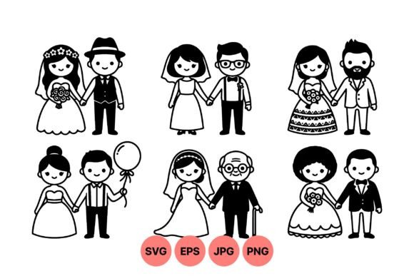 Cute Wedding Couple Clipart Set: A Designer's Guide