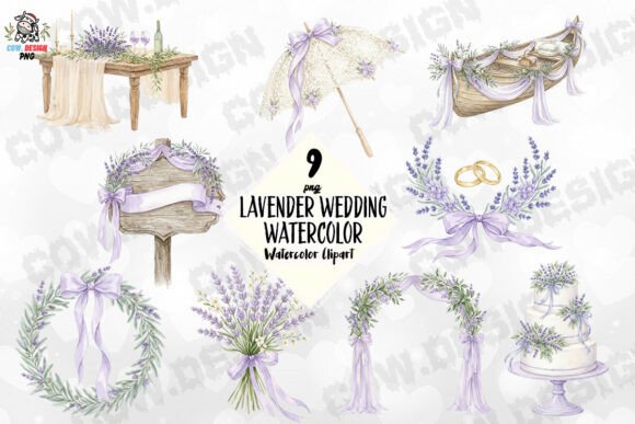 Lavender Wedding Watercolor PNG: Beyond Typography