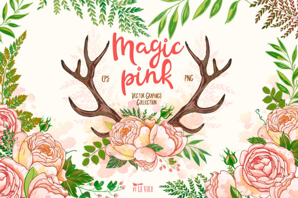 Magic Wreath Wedding Set: Rustic Boho Design Elements