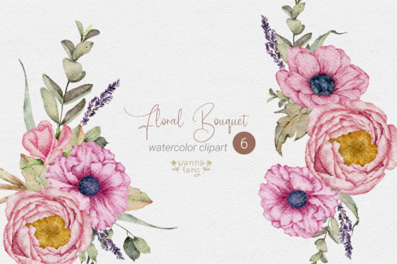 Using Pink Wedding Flower Bouquet Clipart for Design Projects