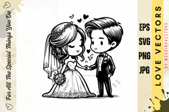 Wedding Couple and Love Vectors - C3650: A Designer’s Guide