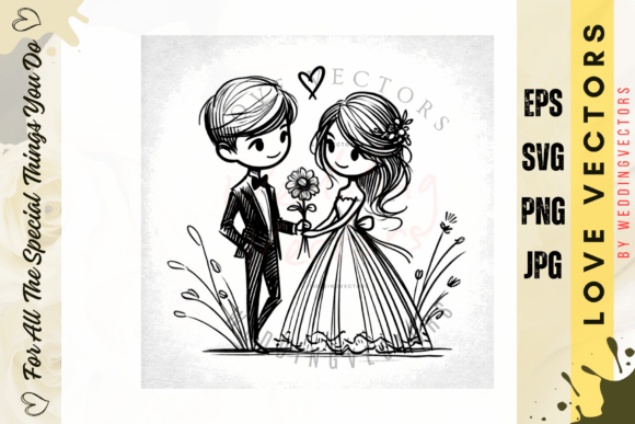 Wedding Couple and Love Vectors - C5: Crafting Visual Romance
