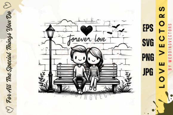 Wedding Couple and Love Vectors - C543: A Designer's Guide to Romantic Graphics