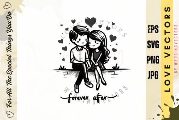 Wedding Couple and Love Vectors - C645: A Designer's Devotion in Vectors