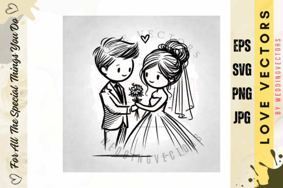 Wedding Couple and Love Vectors - C648: A Modern Take on Romance