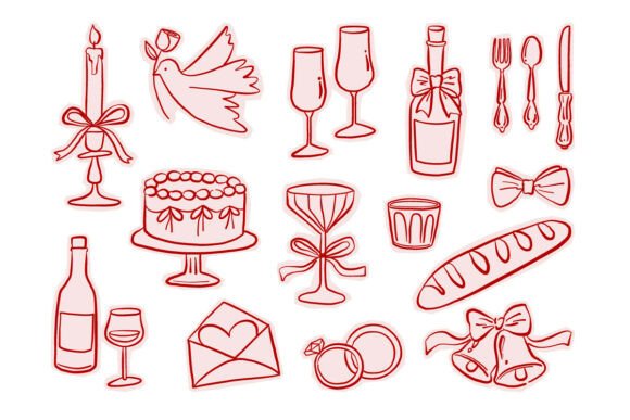 Wedding Love Elements SVG Bundle Set: Your Design Toolkit