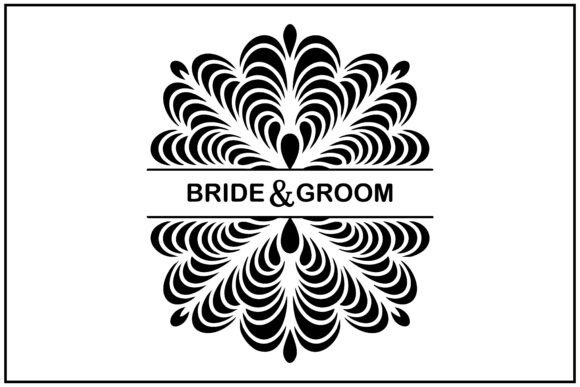 Wedding Monogram Split Clipart, Mandala: Elevate Your Designs