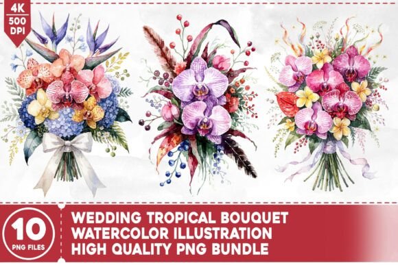 Wedding Tropical Bouquet Watercolor: A Fresh Take on Floral Design